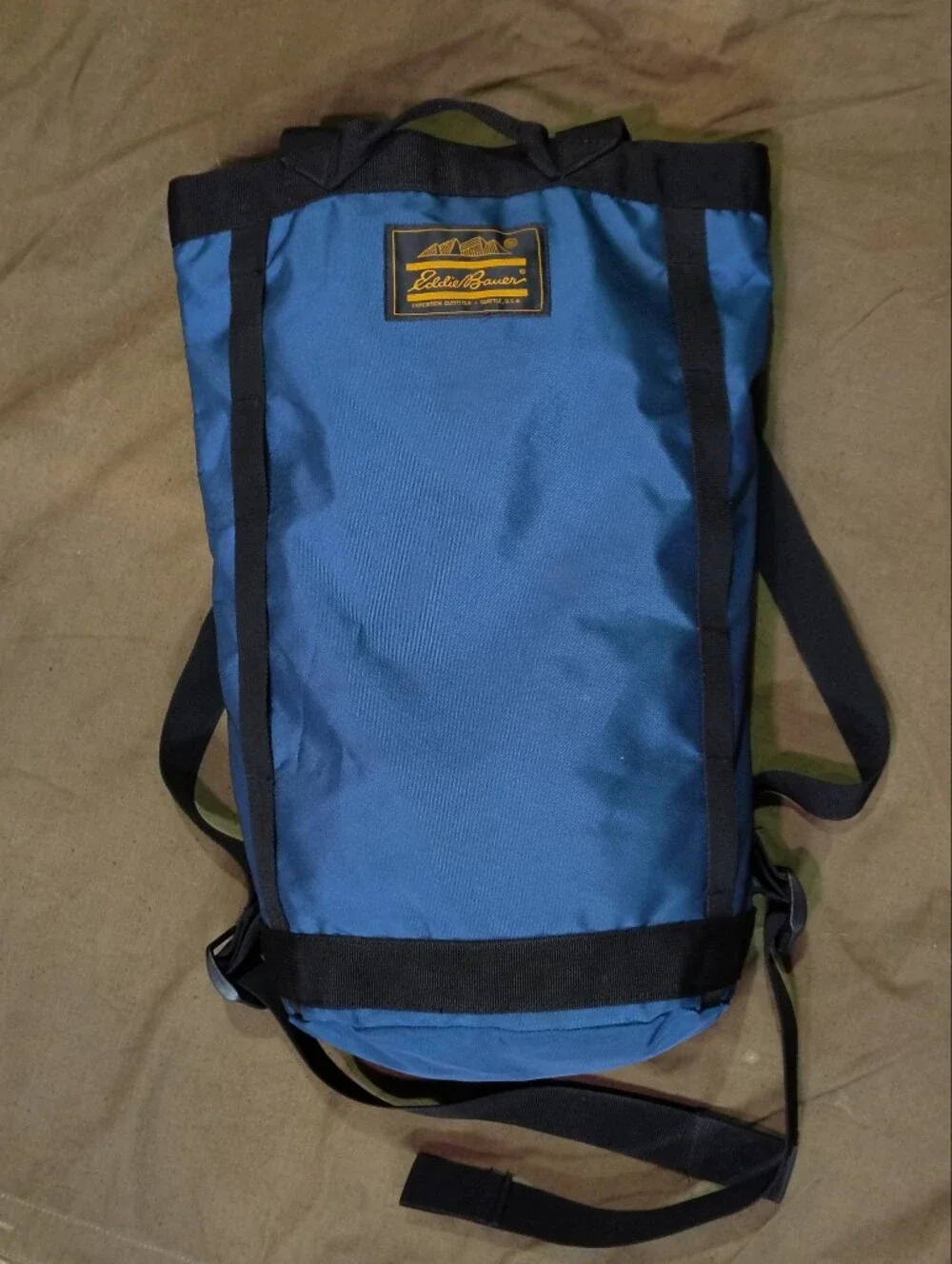 Vintage Eddie Bauer Expedition Outfitter Tote Backpack Blue
